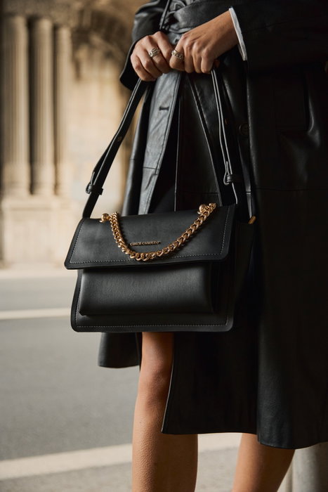 Vince Camuto Bolso Bandolera Sorrento - Black, Bolso de Piel Sintética para Mujer, Elegante y Duradero